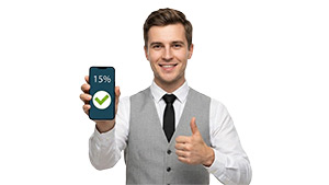 15% Vroegboekkorting via de app