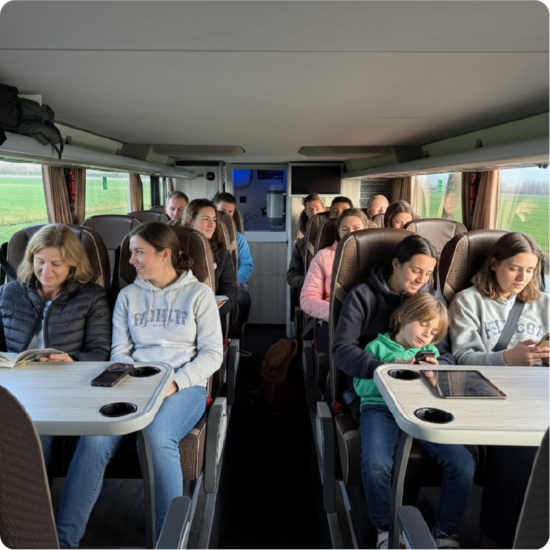 Dubbeldekker passengers