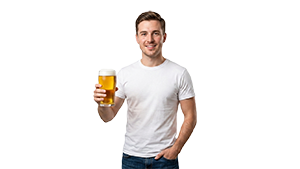 Passagier met bier
